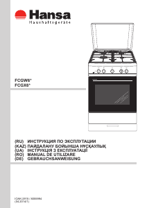 Руководство Hansa FCGW62024 Кухонная плита