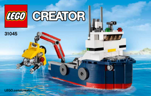 Brugsanvisning Lego set 31045 Creator Udforskningsskib