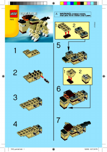 Manuale Lego set 7872 Creator Leone