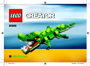Bruksanvisning Lego set 20015 Creator Krokodille