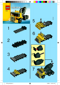 Manual Lego set 7876 Creator Cement truck