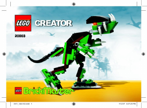 Használati útmutató Lego set 20003 Creator Dinoszaurusz