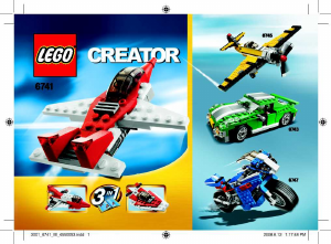 Manual Lego set 6741 Creator Mini jet