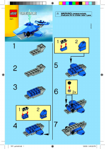 Manual Lego set 7871 Creator Baleia