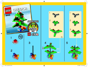 Руководство ЛЕГО set 30009 Creator Рождественская елка