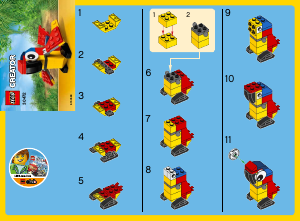 Manual Lego set 30472 Creator Papagaio