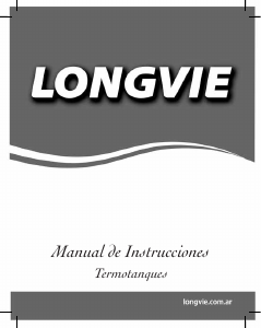 Manual de uso Longvie T3050PF Calentador de agua