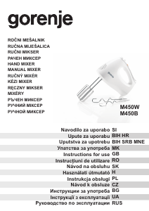 Manuál Gorenje M450B Ruční mixér