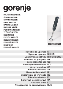 Manual Gorenje HBX604QB Hand Blender