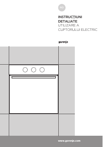 Manual Gorenje BO625E01BK Cuptor