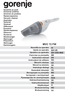 Käyttöohje Gorenje MVC72FW Käsipölynimuri