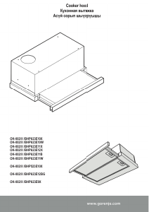 Käyttöohje Gorenje BHP623E11XUK Liesituuletin