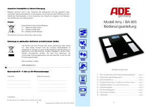 Manual de uso ADE BA 805 Amy Báscula