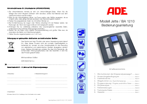 Manual de uso ADE BA 1210 Jette Báscula