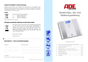 Mode d’emploi ADE BA 1003 Heike Pèse-personne