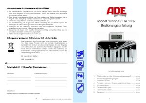 Manual ADE BA 1007 Yvonne Scale