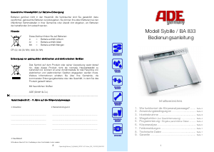 Manual ADE BA 833 Sybille Scale