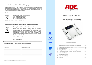 Handleiding ADE BA 812 June Weegschaal