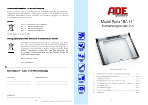 Manuale ADE BA 834 Rena Bilancia