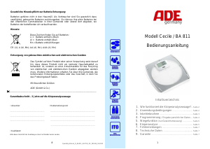 Bedienungsanleitung ADE BA 811 Cecile Waage