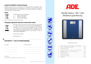 Manual de uso ADE BA 1406 Selina Báscula