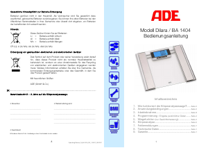 Mode d’emploi ADE BA 1404 Dilara Pèse-personne