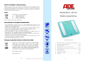 Manuale ADE BA 831 Britta Bilancia