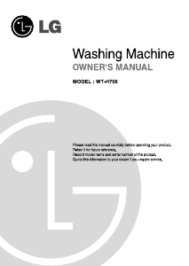 Manual LG WT-H756 Washing Machine