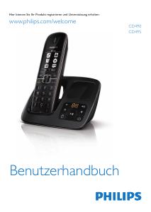 Bedienungsanleitung Philips CD4951B Schnurlose telefon