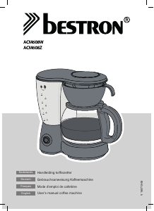 Mode d’emploi Bestron ACM608 Cafetière