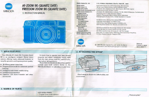 Manual Minolta Freedom Zoom 90 Camera