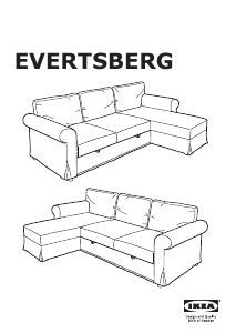 Bruksanvisning IKEA EVERTSBERG (251x153) Bäddsoffa