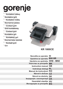 Priručnik Gorenje KR1800CE Kontaktni roštilj