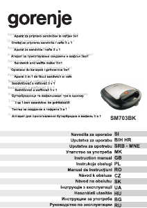 Manuál Gorenje SM703BK Kontaktní gril