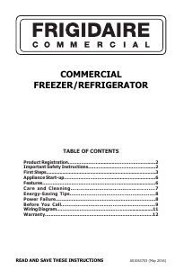 Handleiding Frigidaire FCGM181RQB Koelkast