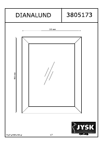 Käyttöohje JYSK Dianalund (70x90) Peili