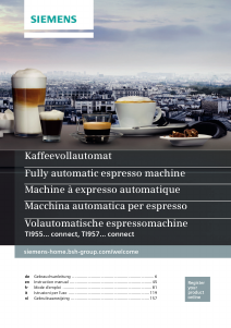 Handleiding Siemens TI957FX1DE Espresso-apparaat