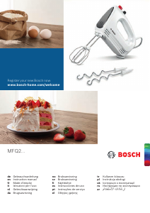 Kullanım kılavuzu Bosch MFQ2210P El mikseri