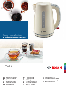 Manual de uso Bosch TWK7507 Hervidor