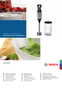 Руководство Bosch MSM6S70B Ручной блендер