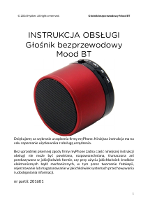 Instrukcja Hykker Mood BT Głośnik