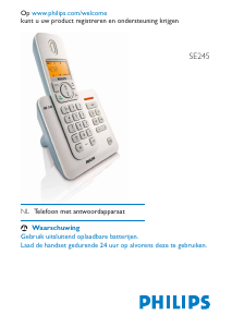 Handleiding Philips SE2453S Draadloze telefoon
