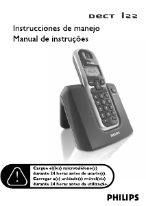 Manual Philips DECT1222S Telefone sem fio