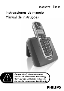 Manual Philips DECT1221S Telefone sem fio