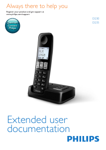Bruksanvisning Philips D2301WT Trådlös telefon