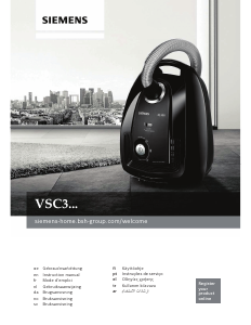 Manual Siemens VSC3A210 Vacuum Cleaner