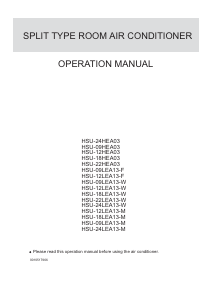 Manual de uso Haier HSU-12LEA13-M Aire acondicionado