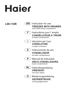 Manual de uso Haier LW-110R Congelador