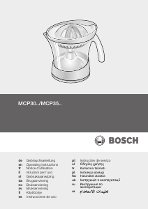 Manual Bosch MCP3000 Espremedor de citrinos