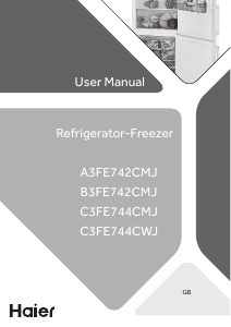 Manual Haier B3FE742CMJW Fridge-Freezer